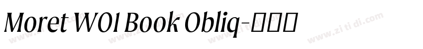 Moret W01 Book Obliq字体转换